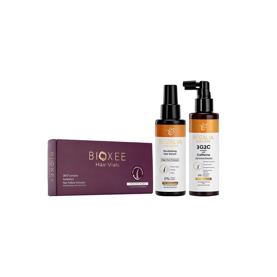 Bioxee Hair Vials + Rozalia Lotion + Rozalia Serum